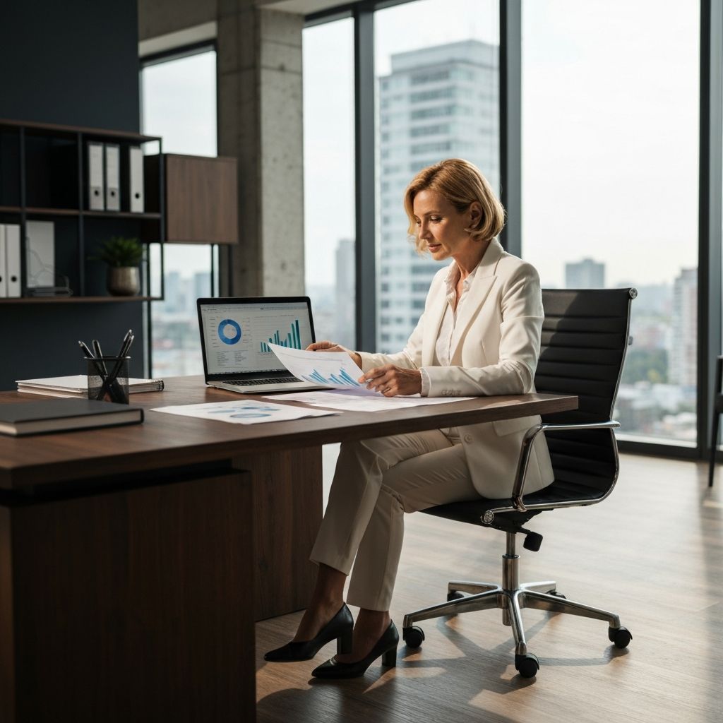 Consultor financiero profesional trabajando en análisis de gestión de capital